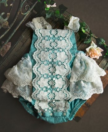 Frilly Frocks 2019 Nora Lace Sunsuit<BR>3-6 Months ONLY