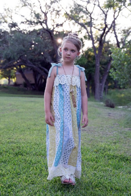 Girls Boho Lace Trim Maxi Dress<BR>Now in Stock