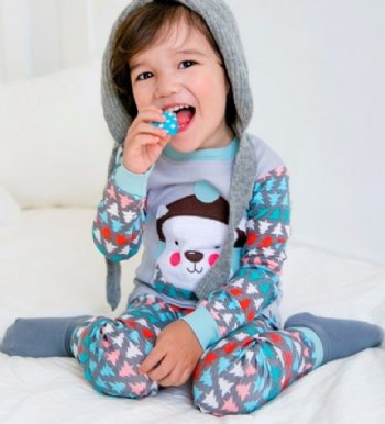Boys Wooly Bear Pajama Set<BR>Now in Stock