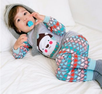 Boys Wooly Bear Pajama Set<BR>Now in Stock