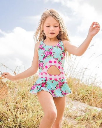 Rosewood One Piece Swimsuit<BR>4T ONLY