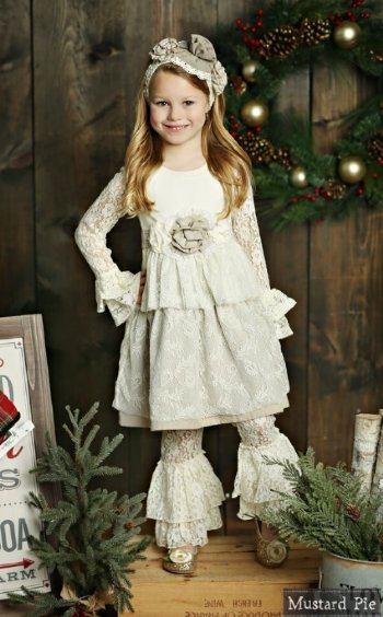 Mustard Pie 2018 Holiday Dahlia Dress<BR>2T to 12 Years<BR>Now in Stock