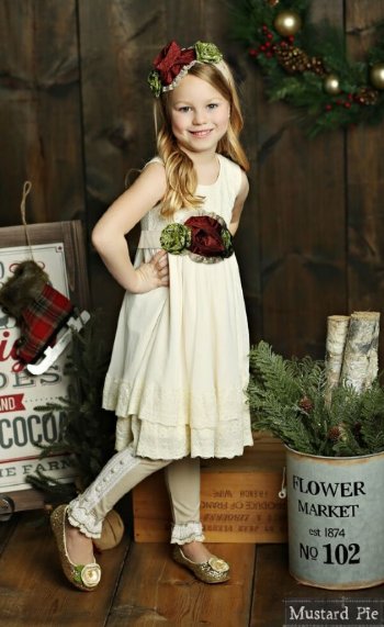 Mustard Pie 2018 Holiday Mabel Dress<BR>4T to 12 Years<BR>Now in Stock