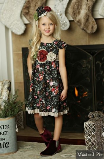 Mustard Pie 2018 Holiday Delphine Party Dress<BR>4T to 12 Years<BR>Now in Stock