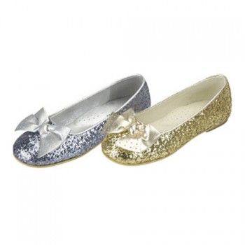 Gold Glitter Bow Mary Jane Shoe<BR>Now in Stock