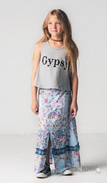 Jak & Peppar 2018 Indian Summer Emmaline Maxi Skirt<BR>4 to 16 Years<BR>Now in Stock