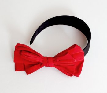 Mae Li Rose Red Side Bow Headband<BR>Now in Stock