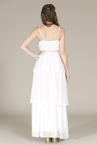 Women's Tiered Lace Maxi Dress<BR>Now in Stock