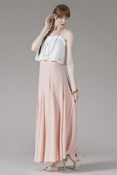 Women's Milky Pink Maxi Skirt<br>Now in Stock! 