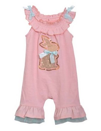 Sequin Bunny Coverall<BR>12 to 24 Months<BR>Now in Stock