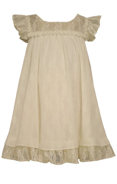 Girls Endless Lace Dress<BR>4 to 6X<BR>Now in Stock