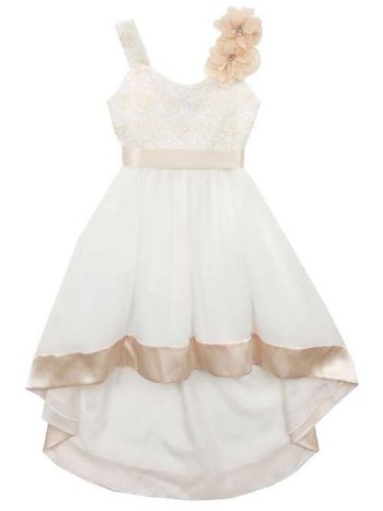 Tween Ivory Floral & Lace Frock<BR>Now in Stock