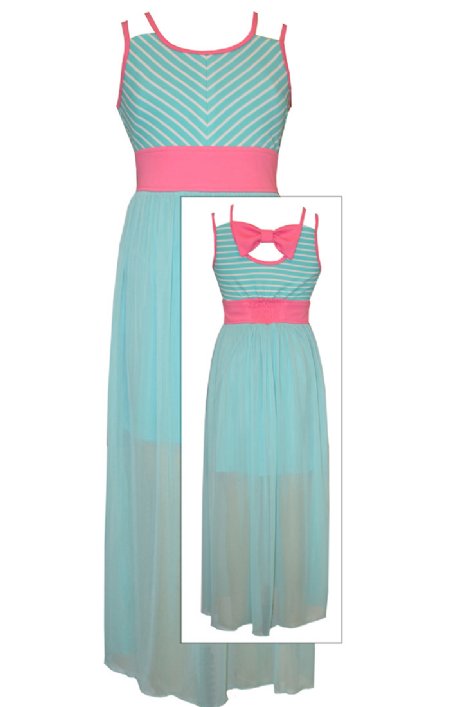 Tween Minty Maxi Dress<BR>Now in Stock