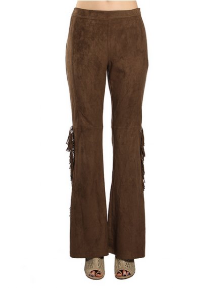 Women's Boho Suede Fringe Pant Now in Stock