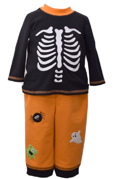 Boys Skeleton Outfit<BR>Newborn to 2T<BR>Now in Stock