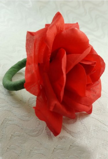 Beauty and the Beast Party Silk Rose Napkin Ring Preorder