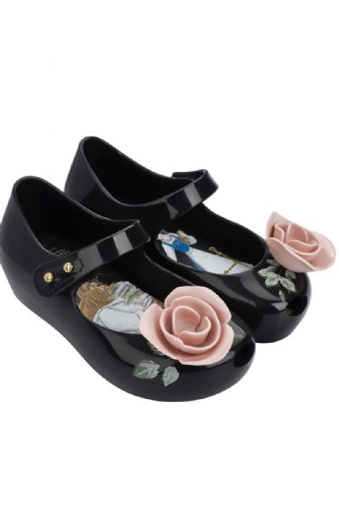 Beauty and the Beast Rose Shoe In Black<BR>Now in Stock