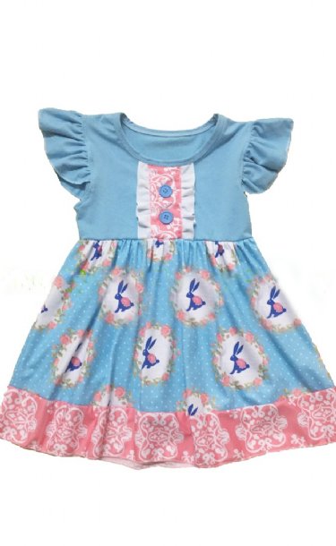 Rosy Bunny Blue Dress<BR>Now in Stock