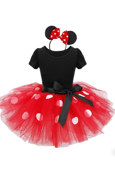 Red Minnie Mouse Fancy Tutu Dress & Headband Preorder
