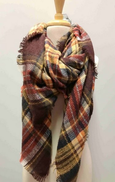 Fall Plaid Everywhere Scarf<BR>Now in Stock