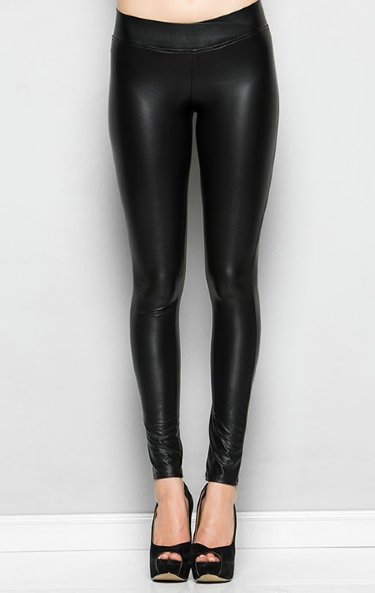 Women's Faux Leather Legging<BR>Now in Stock