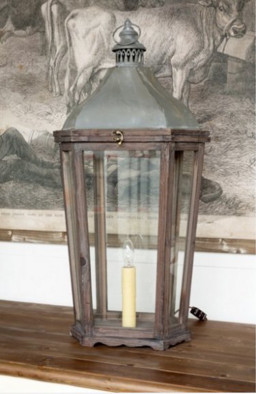 Large French Farmhouse Lantern Lamp