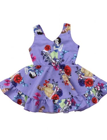 Lavender Disney Princess Summer Dress Preorder<br>2 to 6 Years