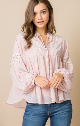 Women's Made Me Blush Blouse<BR>Now in Stock