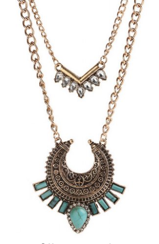 Boho Jewels Antique Crescent Necklace<BR>Now in Stock