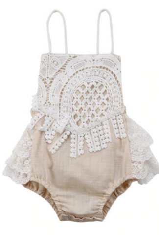 Boho Baby Crochet Lace Romper Preorder