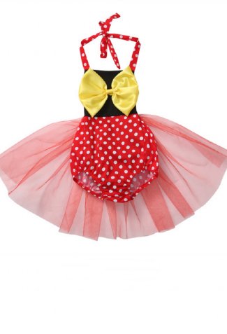 Infant Mini Mouse Big Bow Romper Preorder