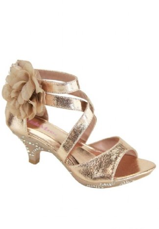 Girls All Dolled Up Heel in Gold In Stock