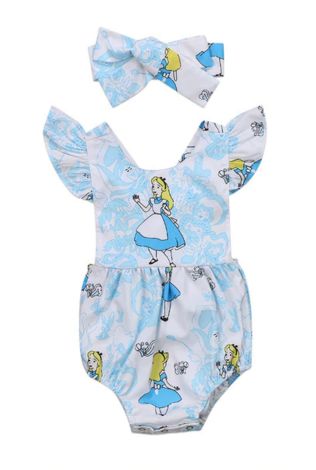 Infant Alice in Wonderland Romper Set