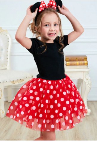Girls Minnie Mouse Tutu Dress Preorder<br>Available Pink or Red