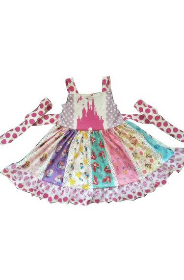 Girls Vintage Pinafore Disney Princess Dress<br>12 Months to 7 Years<BR>Now in Stock
