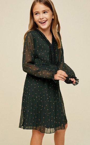 Tween Forest Green Midi Dress <br> 12 Years ONLY