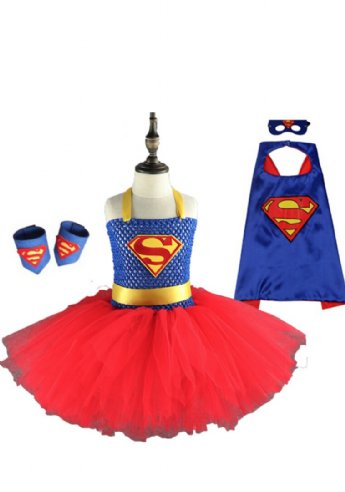 Girls Superman Tutu Costume Set Preorder<br>12 Months to 14 Years