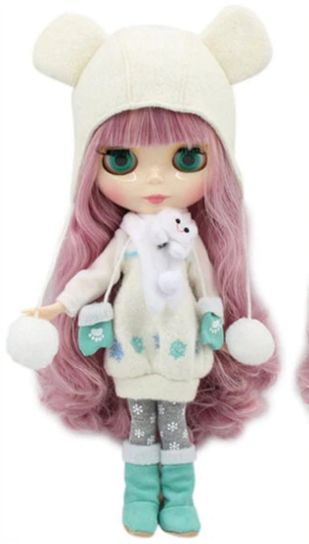 Blythe Doll Winter Snow Bear Set