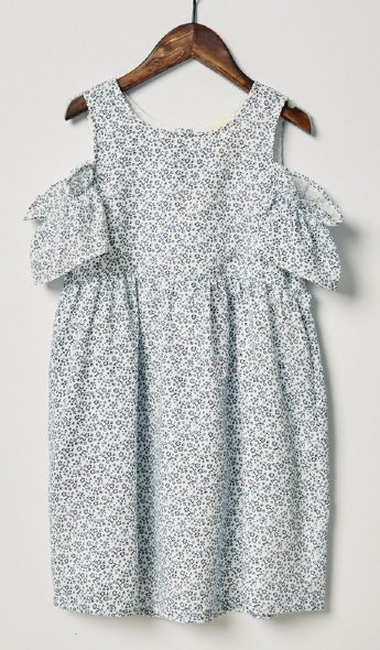 Tween Off Shoulder Floral Bow Back Dress In Stock<br> 14 years Only