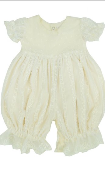 Young Victoria Heirloom Lace Romper Preorder<br>Newborn to 24 Months