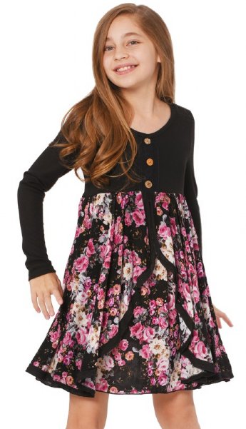 Tween Floral Print Skater Dress Preorder<br>7 to 16 Years