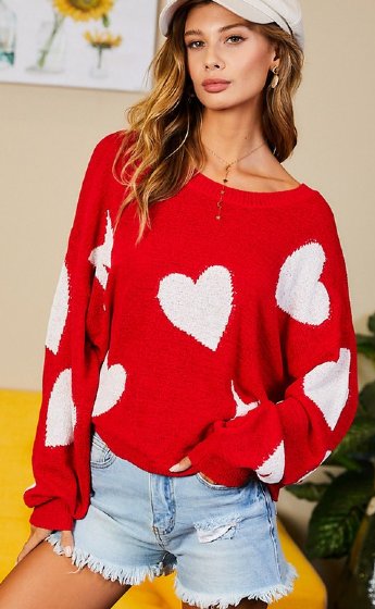 Women's Lots of Love Sweater in Stock