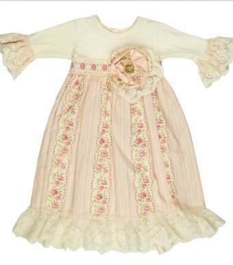 Tattered Rose Infant Gown Preorder<br>0-3 Months
