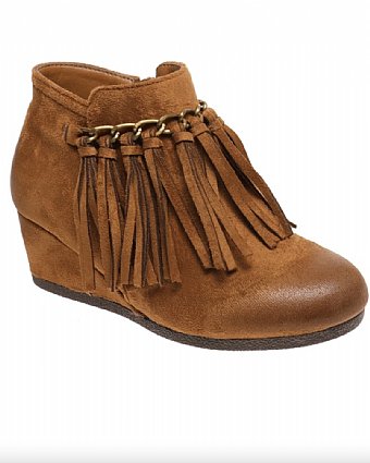 Girls Brown Fringe Bootie<br>Sizes 11 to Youth 4 <br>Now In Stock!