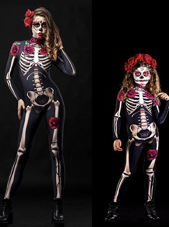 Day of the Dead Jumpsuit Preorder<br>Kid & Adult Sizes<BR>Adult M in Stock