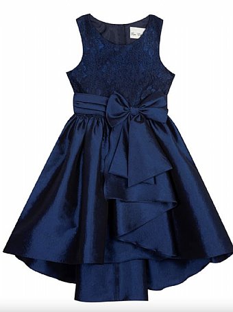 Tween Blue Jewel Bow Dress In Stock<br>7 to 16 Years