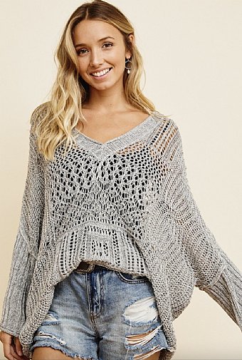 Women's Around Town Crochet Sweater Preorder