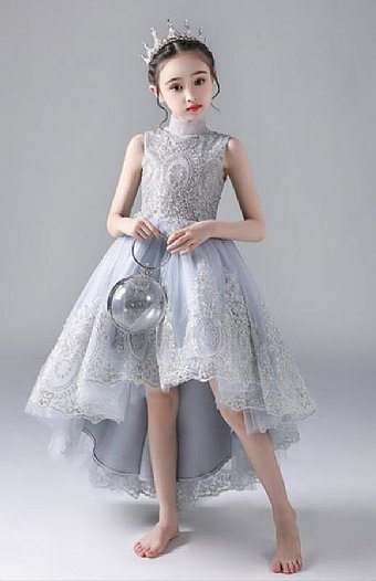 Winters Tale Ice Blue High Low Gown Preorder<br>2 to 14 Years
