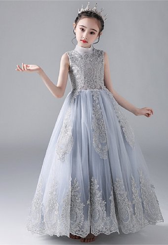 Winters Tale Ice Blue Long Gown Preorder<br>2 to 14 Years