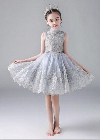 Winter Tale Ice Blue Party Dress Preorder<br>2 to 14 Years